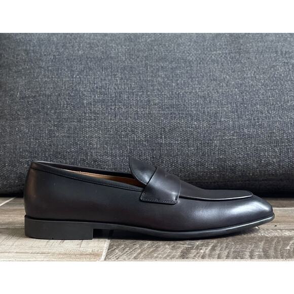 $1,195 NIB FERRAGAMO Funes Hickery Calf Leather Loafer Slip On Dress Shoes 11 E